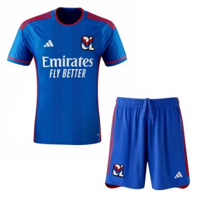 Camisolas Olympique Lyonnais Criança 2º Equipamento Alternativa 2023-24 Manga Curta